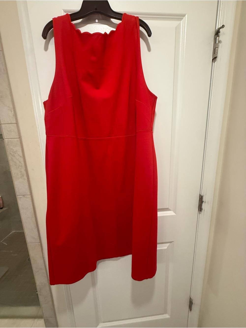 Talbots Red One Scallop Sheath Dress Size 22W